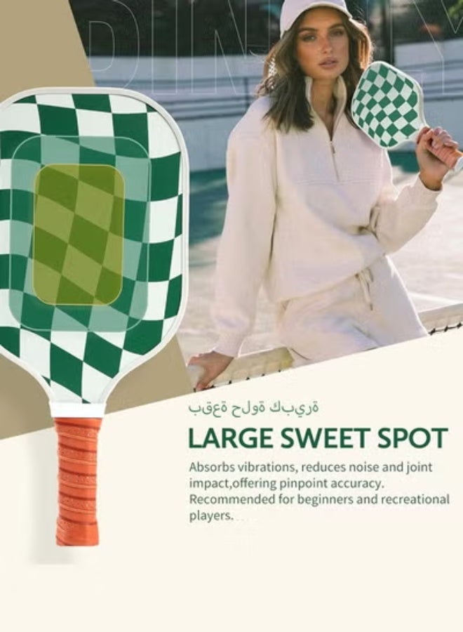 مضرب مجموعة 2 / 4-USAPA المعتمدة الجرافيت / الألياف الزجاجية مضرب الكرة بيكل ، 2 بيكل الكرة الرفوف ، 4 كرات وحقيبة يد محمولة ، من الذكور والإناث مبتدئين الجمال بيكل الكرة مجموعة - Image 3
